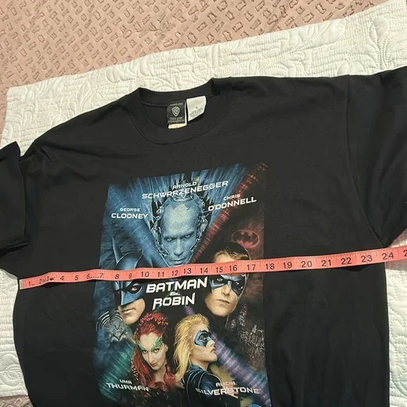Vintage 1997 DC Comics WB NWT Batman & Robin Movie Graphic T-Shirt XLarge Unisex